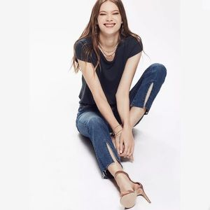 MOTHER The Insider Slit Ankle Fray Jean